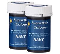Sugarflair Spectral Navy Blue Food Colouring Paste, Highly Concentrated for Use with Sugar Pastes, Buttercream, Royal Icing or Cake Mix, Vibrant Colour Dye - 25g (Pack of 2)