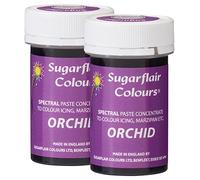 Sugarflair Spectral Orchid Food Colouring Paste, Highly Concentrated for Use with Sugar Pastes, Buttercream, Royal Icing or Cake Mix, Vibrant Colour Dye - 25g (Pack of 2)
