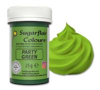 Sugarflair Spectral Party Green Food Colouring Paste 25g - Concentrated Paste Food Dye for Cake Decorating, Fondant, Buttercream, Cake Batter and More - Vegan, Kosher, Bake-Stable