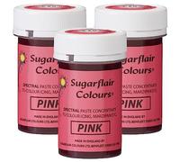 Sugarflair Spectral Pink Food Colouring Paste, Highly Concentrated for Use with Sugar Pastes, Buttercream, Royal Icing or Cake Mix, Vibrant Colour Dye - 25g (Pack of 2)