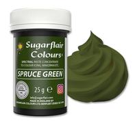 Sugarflair Spectral Spruce Green Food Colouring Paste 25g - Concentrated Paste Food Dye for Cake Decorating, Fondant, Buttercream, Cake Batter and More - Vegan, Kosher, Bake-Stable