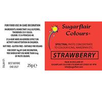 Sugarflair Spectral Strawberry Food Colouring Paste, Highly Concentrated for Use with Sugar Pastes, Buttercream, Royal Icing or Cake Mix, Vibrant Colour Dye - 25g (Pack of 5)