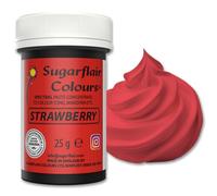 Sugarflair Spectral Strawberry Red Food Colouring Paste 25g - Concentrated Paste Food Dye for Cake Decorating, Fondant, Buttercream, Cake Batter and More - Vegan, Kosher, Bake-Stable