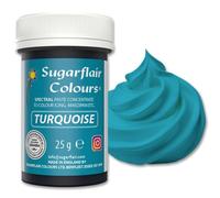 Sugarflair Spectral Turquoise Food Colouring Paste 25g - Concentrated Paste Food Dye for Cake Decorating, Fondant, Buttercream, Cake Batter and More - Vegan, Kosher, Bake-Stable