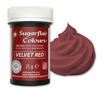 Sugarflair Spectral Velvet Red Food Colouring Paste 25g - Concentrated Paste Food Dye for Cake Decorating, Fondant, Buttercream, Cake Batter and More - Vegan, Kosher, Bake-Stable