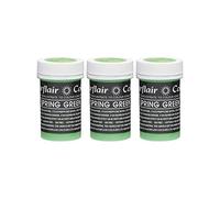 Sugarflair Spring Green Pastel Food Colouring Paste, Highly Concentrated for Use with Sugar Pastes, Buttercream, Royal Icing or Cake Mix, Subtle Colour Dye - 25g (Pack of 3)