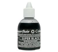 Sugarflair Super Black Liquid Food Colouring, Max Concentrate For Colouring Sugarpaste, Buttercream, Icing, Royal Icing, Macarons, Meringues, Cake Decorations and more - 60ml