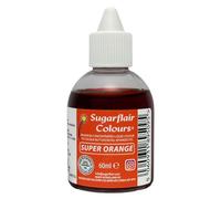 Sugarflair Super Orange Liquid Food Colouring, Max Concentrate For Colouring Sugarpaste, Buttercream, Icing, Royal Icing, Macarons, Meringues, Cake Decorations and more - 60ml