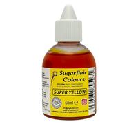Sugarflair Super Yellow Liquid Food Colouring, Max Concentrate For Colouring Sugarpaste, Buttercream, Icing, Royal Icing, Macarons, Meringues, Cake Decorations and more - 60ml