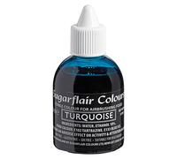 Sugarflair Turquoise Edible Airbrush Colour - Edible Food Colouring Airbrush Paint for Cakes, Cupcakes, Icing and Cake Decorations - 60ml