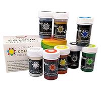 Sugarflair Ultimate Paste Collection, Food Colouring Paste Collection, 8 Amazing Colours, Jars, Rainbow Cake Kit, Use With Sugar Pastes, Buttercream, Cupcake Mix, Marzipan- Multicoloured 8 x 25g