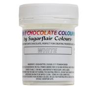 Sugarflair White Chocolate Colouring - Coloured Cocoa Butter for Colouring Chocolate or Painting Directly Onto Chocolate, Transfer Sheets or Moulds - 35g