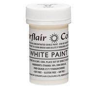 Sugarflair White Edible Food Paint, for Painting Icing, Sugar Pastes, Flower & Modelling Pastes, Royal Icing, Marzipan & Buttercream - 20g