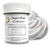 Sugarflair White Extra Food Colouring Paste 42g - Maximum Concentrated Paste Food Dye for Cake Decorating, Fondant, Buttercream, Cake Batter and More - Vegan, Kosher, Bake-Stable