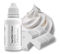 Sugarflair White Oil Based Food Colouring, Highly Concentrated Edible Oil Based Blue Food Colour for Consistent Colouring of High Fat Foods: Icing, Buttercream, Chocolate & More - 30ml