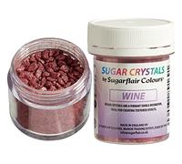 Sugarflair Wine Sugar Crystals For Decorating Cakes, Cupcakes, Donuts, Cookies, Desserts, Ice-Cream And Much More - 40g