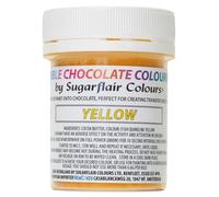 Sugarflair Yellow Chocolate Colouring - Coloured Cocoa Butter for Colouring Chocolate or Painting Directly Onto Chocolate, Transfer Sheets or Moulds - 35g