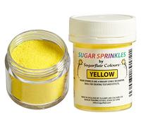 Sugarflair Yellow Edible Glitter Sugar Sprinkles - for Cake Decorating, Sprinkle on Cakes, Cupcakes and Treats - 40g