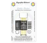 Sugarflair Yellow Edible Lustre Glitter, Add a Lustrous Shine to Cakes or Decorations. Brush On or Add Rejuvenator to Create Eye-Catching Edible Paint - 2g