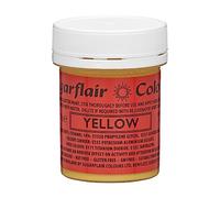 Sugarflair Yellow Edible Metallic Glitter Paint, Jars of Food Dye Glittering Metallic Lustre, High Strength, Provide Excellent Coverage On Cakes & Desserts, Bright & Shimmering Colours - 35g