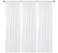 Sugargirl White Sequin Backdrop Curtain 3 Panels 2FTx8FT Glitter White Background Drapes Sparkle Photography Backdrop for Party Wedding Birthday Wall Decoration
