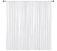 Sugargirl White Sequin Backdrop Curtain 7FTx7FT Glitter White Background Drapes Sparkle Photography Backdrop for Party Wedding Birthday Wall Decoration(1 Panel)