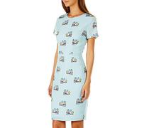 Sugarhill Boutique Women's Green Julie Vintage Scene Shift Dress L/UK 14