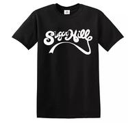 Sugarhill Gang T-Shirt Mens Ladies Records Sugarhill Rappers Delight Hip Hop Tee (Black White Print, XL)