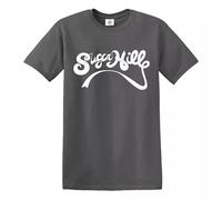 Sugarhill Gang T-Shirt Mens Ladies Records Sugarhill Rappers Delight Hip Hop Tee (Charcoal White Print, M)