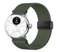 SUGARJAR 18/20mm Braided Strap Compatible with Withings ScanWatch 2 (38mm/42mm), Elastic Nylon Magnetic Closure Band for ScanWatch Light/Nova Brilliant/ScanWatch Nova Unisex