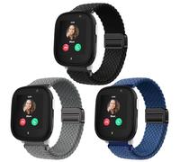 SUGARJAR 3 Pack Braided Straps Compatible with XPLORA Xplora X6/X6 Pro/Anio 6,Ultra-Light Fabric, 10ATM Water Resistant, Kid-Friendly (Multicolor)