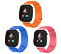 SUGARJAR 3 Pack Kids Straps Compatible with Xplor a X6, 20mm Soft Nylon Replacement Bands for Xplor a X6 Play/X6 Pro/Anio 6 with Adjustable Velcro for Boys and Girls