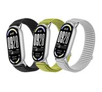SUGARJAR 3 Pack Nylon Straps with XIAOMI Smart Band 10/9/8, Braided Replacement Bands for XIAOMI Mi Band 10/9/8 Sports Men and Women