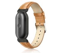 SUGARJAR Leather Band with Case Base for NotePin & NotePin S Voice Recorder, Comfortable Wristband, Wearable AI Voice Memo Recording Accessory for Men and Women, Light Brown