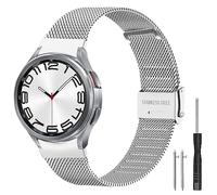 SUGARJAR Metal Strap Compatible with Samsung Galaxy Watch 7/FE/6/5/4 40mm 44mm/Watch 6 Classic 43mm 47mm,Seamless Stainless Steel Straps for Galaxy Watch 5 Pro 45mm/Watch 4 Classic 42mm 46mm