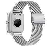 SUGARJAR Metal Strap For GRV FC1,19mm Stainless Steel Band for Veryfitpro,LETSCOM,Yamay fitness,Letsfit,LIFEBEE,GRV,Willful,Popglory,Blackview,TEMINICE,ID205S ID205G ID215G ID216 SW020 SW023 WF021