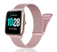 SUGARJAR Metal Strap For GRV FC1,19mm Stainless Steel Band for Veryfitpro,LETSCOM,Yamay fitness,Letsfit,LIFEBEE,GRV,Willful,Popglory,Blackview,TEMINICE,ID205S ID205G ID215G ID216 SW020 SW023 WF021