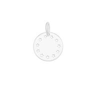 SUGARKITTEN LONDON Sterling Silver 11mm Shiny Disc Dot Circular Stars Lucky DIY Charm Pendant