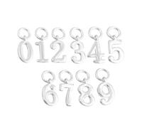 SUGARKITTEN LONDON Sterling Silver 12 x 6mm 0-9 Number Charm DIY Age Birthday Gift Pendant (1)