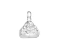 SUGARKITTEN LONDON Sterling Silver 2 Sided Shiny Hollow Happy Laughing Buddha Yoga Necklace Bracelet Pendant