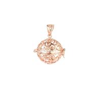 SUGARKITTEN LONDON Sterling Silver Filigree Love Hearts Angel Caller Harmony Ball Pendant Locket Rhodium Rose Gold Gold (Rose Gold Pendant Only)