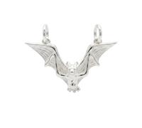 SUGARKITTEN LONDON Sterling Silver Flying Bat Gothic Feather Wing Halloween Connector Charm Pendant