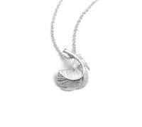 SUGARKITTEN LONDON Sterling Silver Puffy Feather Angel Wing Charm Necklace 17"