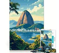 Sugarloaf Mountain, Rio for Adults 1000 Piece Jigsaw Puzzle Mind Puzzle Relaxing Fun Image Assembly Warm Surprise 38x26cm