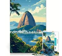 Sugarloaf Mountain, Rio Jigsaw Puzzles for Adults1000 Piece Sharp Logic Toy Together Fun Tight Cut Memorable Gift 50x75cm