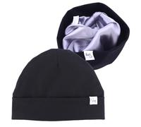Sugarmelon Lightweight Jersey Beanie Hat for Newborn Baby Boys Girls Silky Satin Lined Hats Bonnet Toddler Infant Little Kids Beanies Caps (0-6M,Black)