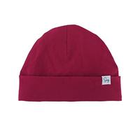 Sugarmelon Lightweight Jersey Beanie Hat for Newborn Baby Boys Girls Silky Satin Lined Hats Bonnet Toddler Infant Little Kids Beanies Caps (0-6M,Orig Wine)