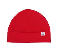 Sugarmelon Lightweight Jersey Beanie Hat for Newborn Baby Boys Girls Silky Satin Lined Hats Bonnet Toddler Infant Little Kids Beanies Caps (0-6M,Orig Red)