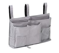 Sugaroom Bedside Storage Caddy, Bunk Bed Organizer Bed Storage Pocket Bedside Organizer Hanging Bed Storage Caddy for College Dorm Room, Hospital Bed Rails, Baby Bed, Camp (Grey)