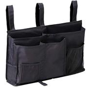 Sugaroom Bunk Bed Organizer - Bedside Hanging Storage Caddy for College Dorm Room, Hospital Beds, Baby Cribs, Camping (Black)